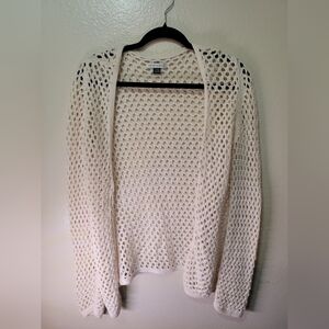 Cream American Eagle open-front crochet cardigan Size Small